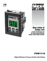Thumbnail of document Manual - PSW1110-150GPI Digital, Miniature Pressure Switch w/Display